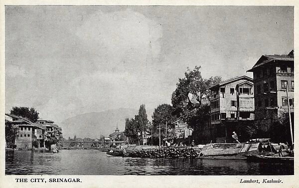 View of Srinagar and River Jhelum, Kashmir, India