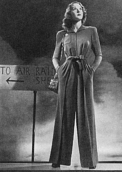 Wartime fashion photograph, Britannia and Eve magazine, 1939