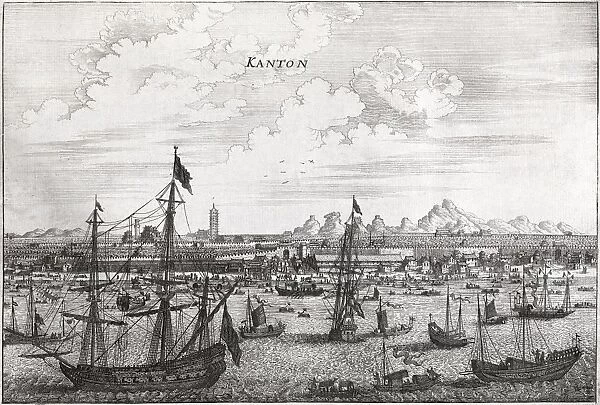 Canton Harbour, 17th century artwork