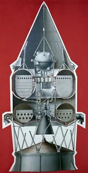 Luna 1 launch vehicle, diagram