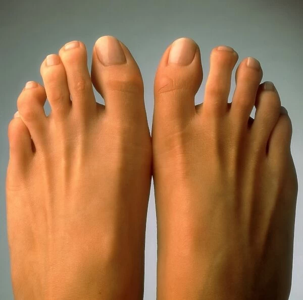 Top view of the healthy feet of a woman