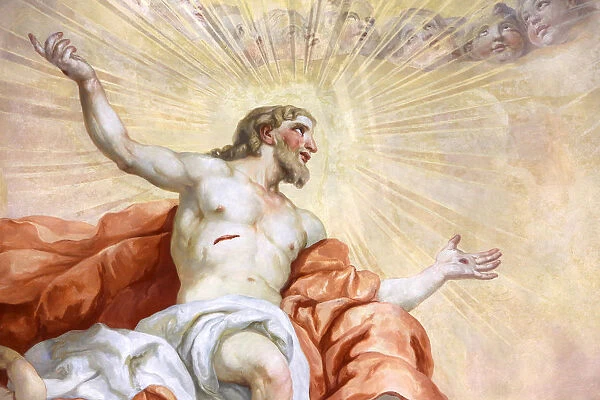 Jesus Christ, fresco by Johann Michael Rottmayrr, Karlskirche (St