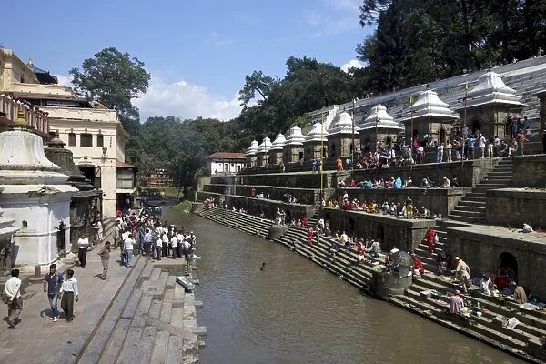 Pashupatinath Cremation site on the Bagmati River, Kathmandu, Nepal, Asia