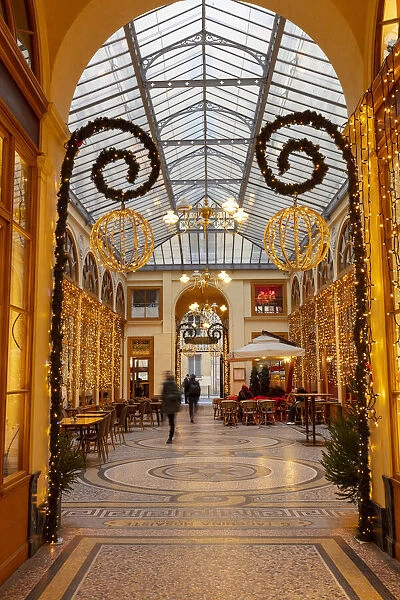 France, Paris, Galerie Vivienne at Christmas