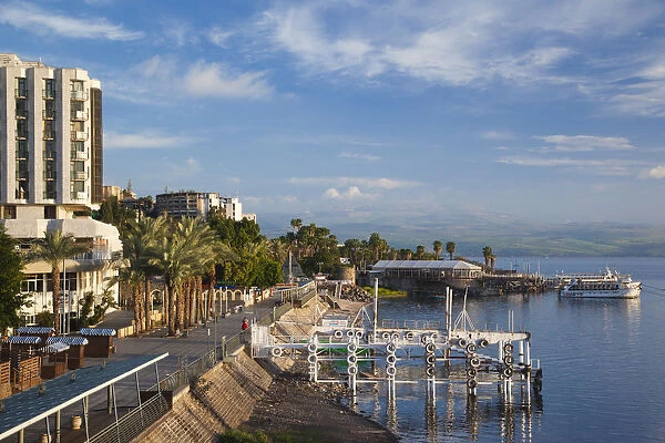 Israel, The Galilee, Tiberias, Sea of Galilee-Lake Tiberias waterfront