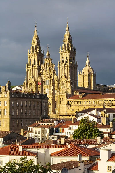 Spain, Galicia, Santiago de Compostela, cathedral. UNESCO World Heritage site