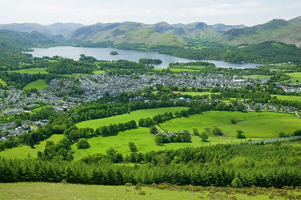 Keswick from Latrigg in the Lake District UK