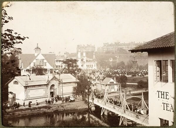 View of buildings at the 1901 International Exhibition in Kelvingrove Park, Glasgow