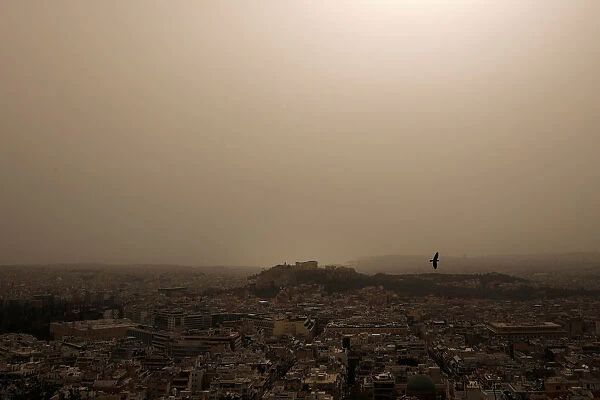 African dust from the Saharan desert blankets Athens
