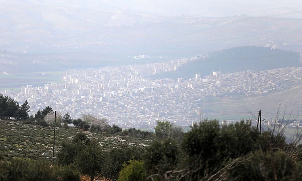 Afrin city is seen from Maryamayn village after Turkish-backed Free Syrian Army fighters