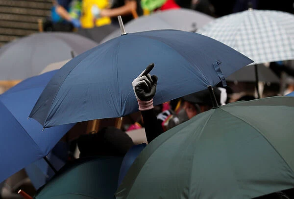 Anti-government demonstrators protest in Hong Kong