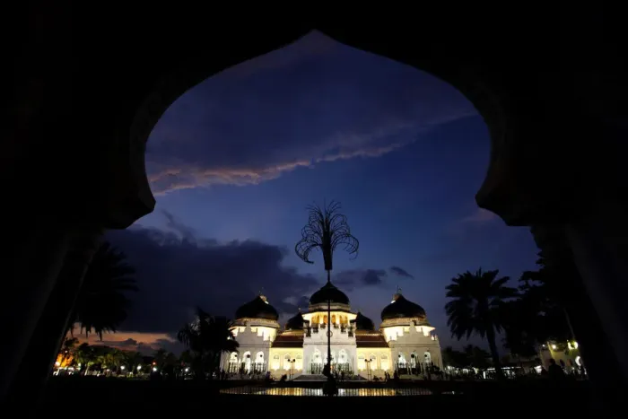 Framed Print : The Baiturrahman mosque is seen in Banda Aceh