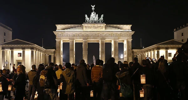 The Brandenburger Tor gate is pictured before Earth Hour in Berlin