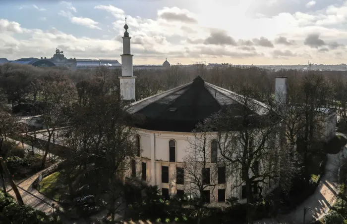 Framed Print : The Brussels Great Mosque is seen in Brussels