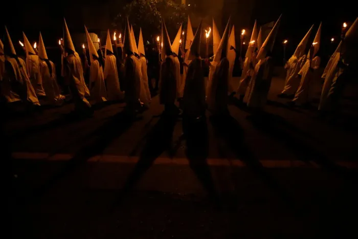 Framed Print : Catholics take part in the Procession of Silence on Good Friday during Holy Week in Framed Print : Catholics take part in the Procession of Silence on Good Friday during Holy Week in