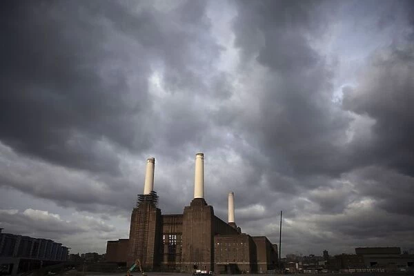 Clouds above Battersea Power Station in London