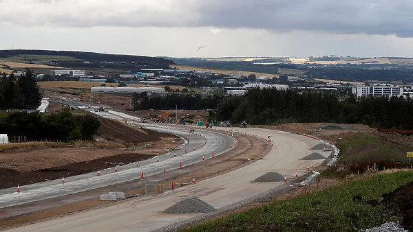 Construction work takes place on the Aberdeen Western Peripheral Route