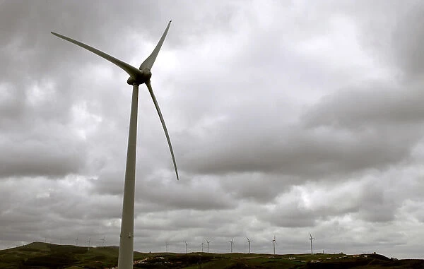 Electric power wind mills are seen in Torres Vedras on the outskirts of Lisbon