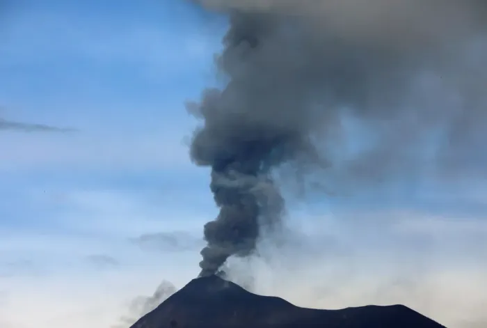 Framed Print : The Fuego volcano is seen from Ciudad Vieja Framed Print : The Fuego volcano is seen from Ciudad Vieja