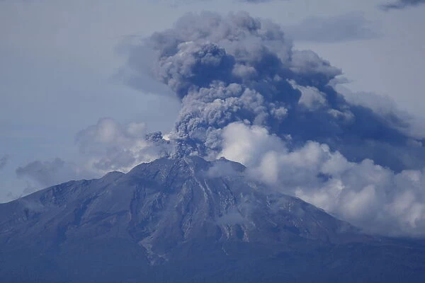 A general view of Calbuco volcano spewing ash and smoke near Puerto Varas