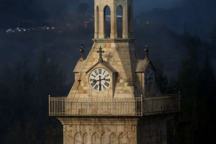Framed Print : A general view of the clock tower of the Church of Saint John the Baptist in Jerusalem Framed Print : A general view of the clock tower of the Church of Saint John the Baptist in Jerusalem