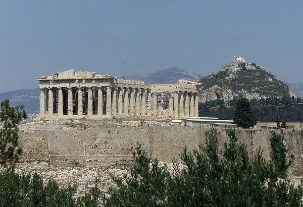 A GENERAL VIEW OF THE HILL OF THE ACROPOLIS AND THE HILL OF LYCABETTUS IN ATHENS