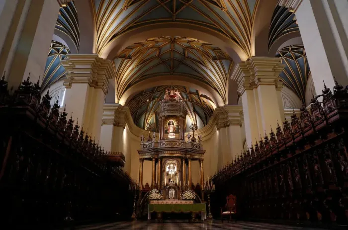 Framed Print : A general view of the inside of Limas Cathedral in downtown Lima Framed Print : A general view of the inside of Limas Cathedral in downtown Lima