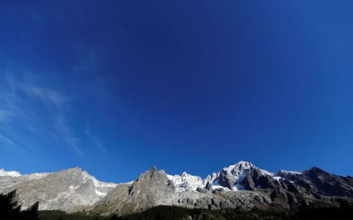 Framed Print : A general view of the Italian side of the Mont Blanc massif area Framed Print : A general view of the Italian side of the Mont Blanc massif area