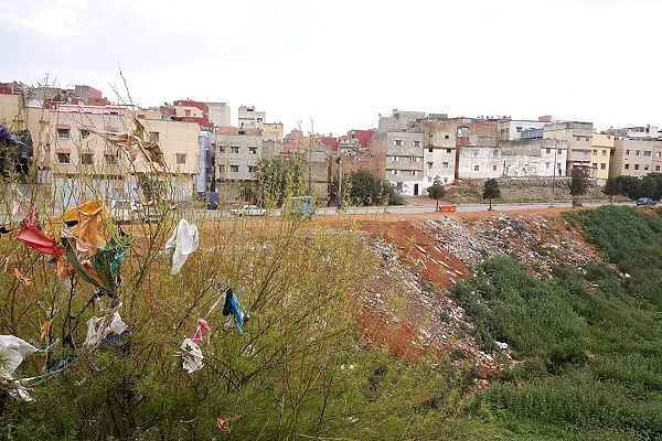 A general view shows buildings of Ouled Moussa district, on the outskirts of Rabat