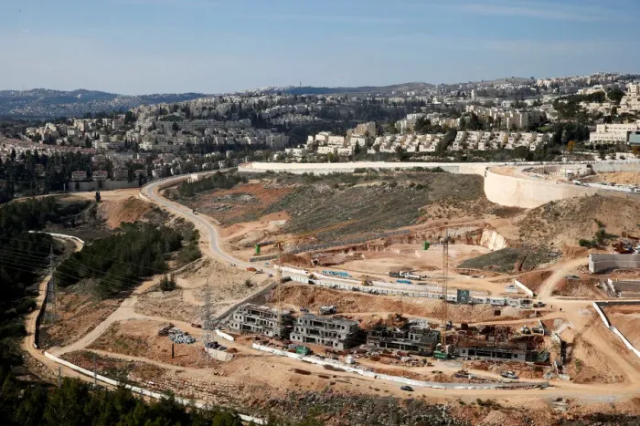 Framed Print : A general view shows the Israeli settlement of Ramot in an area of the occupied West Bank Framed Print : A general view shows the Israeli settlement of Ramot in an area of the occupied West Bank