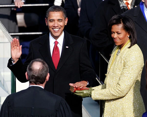 GF2E51K1BT001. Barack Obama takes the Oath of Office as the 44th President