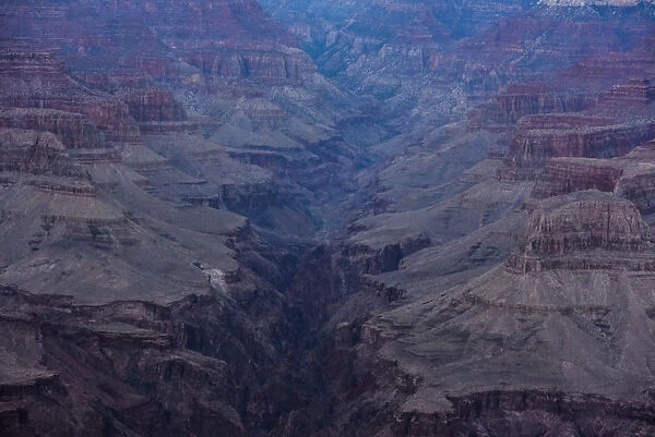 The Grand Canyon is seen from the South Rim near Grand Canyon Village