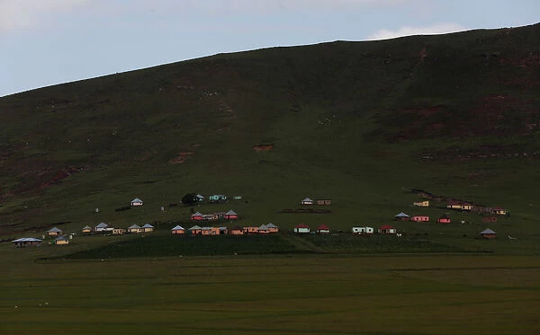Houses are seen at a village near Mthatha in the Eastern Cape province