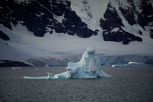 An iceberg floats near Orne Harbour, Antarctica