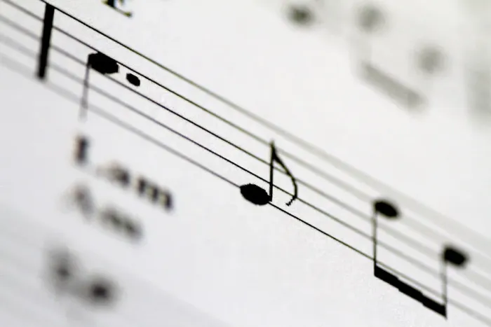 Framed Print : Illustration photo of music notes on sheet music Framed Print : Illustration photo of music notes on sheet music