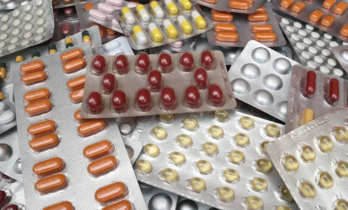 Framed Print : Illustration photo shows various medicine pills in their original packaging in Brussels Framed Print : Illustration photo shows various medicine pills in their original packaging in Brussels