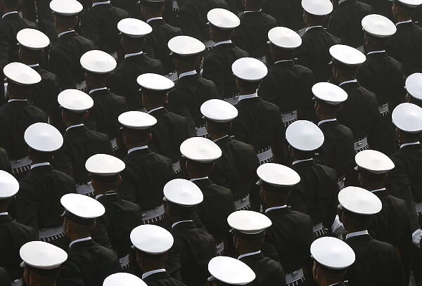 Indian soldiers march during the Republic Day parade in New Delhi