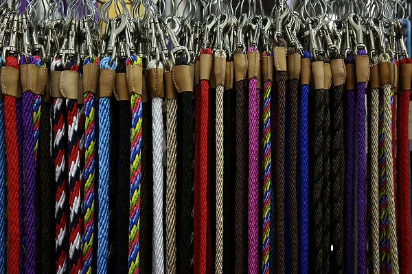 Leashes are sold at the Westminster Kennel Club Dog Show