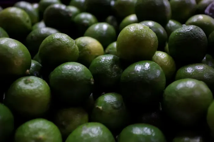 Framed Print : Limes are pictured at a market stall in Mexico City Framed Print : Limes are pictured at a market stall in Mexico City