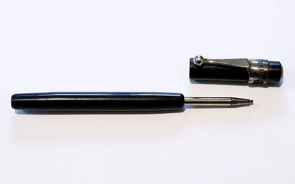 A mechanical pencil from 1906 year is seen in a fountain pen repair shop, in Zagreb