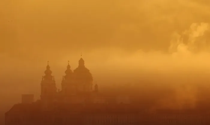 Framed Print : Melk Abbey is pictured through mist in the morning sun in Melk Framed Print : Melk Abbey is pictured through mist in the morning sun in Melk