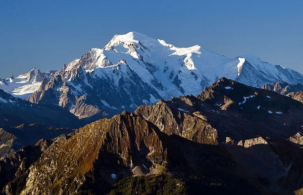 The Mont-Blanc is pictured from Les Diablerets