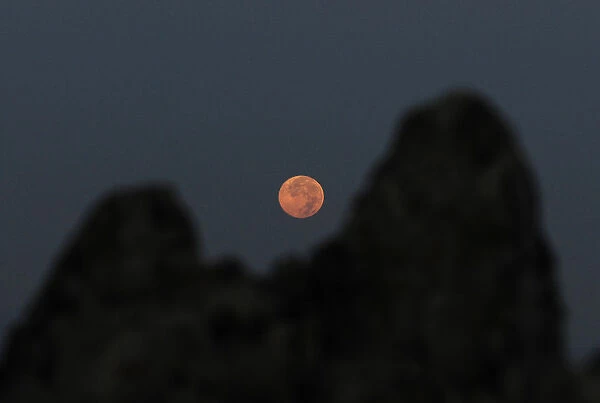 The moon is seen during the September or autumnal equinox at the Kokino megalithic