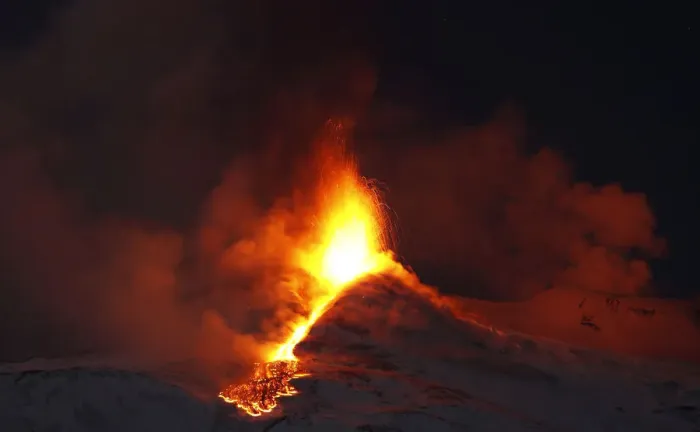 Framed Print : Mount Etna spews lava on the southern Italian island of Sicily Framed Print : Mount Etna spews lava on the southern Italian island of Sicily