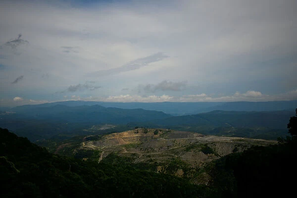 A mountaintop-removal coal mine outside of Appalachia