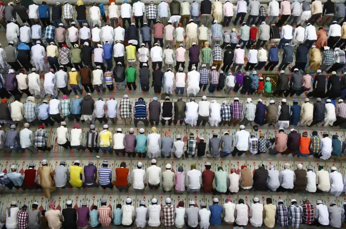 Framed Print : Nepali Muslims attend the mass prayer during the Eid al-Adha celebrations at the Kashmiri Framed Print : Nepali Muslims attend the mass prayer during the Eid al-Adha celebrations at the Kashmiri