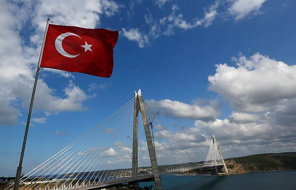 Newly built Yavuz Sultan Selim bridge, the third bridge over the Bosphorus linking the
