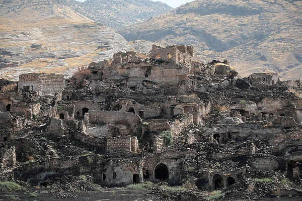 An old village near the ancient Hasankeyf fortress, which will be significantly submerged