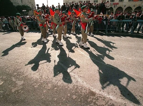 PALESTINIAN SCOUTS BAND IN BETHLEHEM MANGER SQUARE