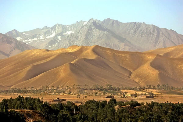 A picture shows the valley of Bamian in central Afghanistan